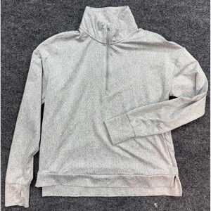 Mondetta Athleisure Quarter Zip Pullover Womens Medium Grey Patterned Athletic